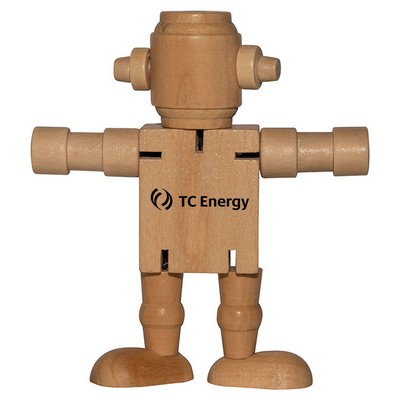Small Wood Robot Cube